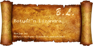 Botyán Lizandra névjegykártya
